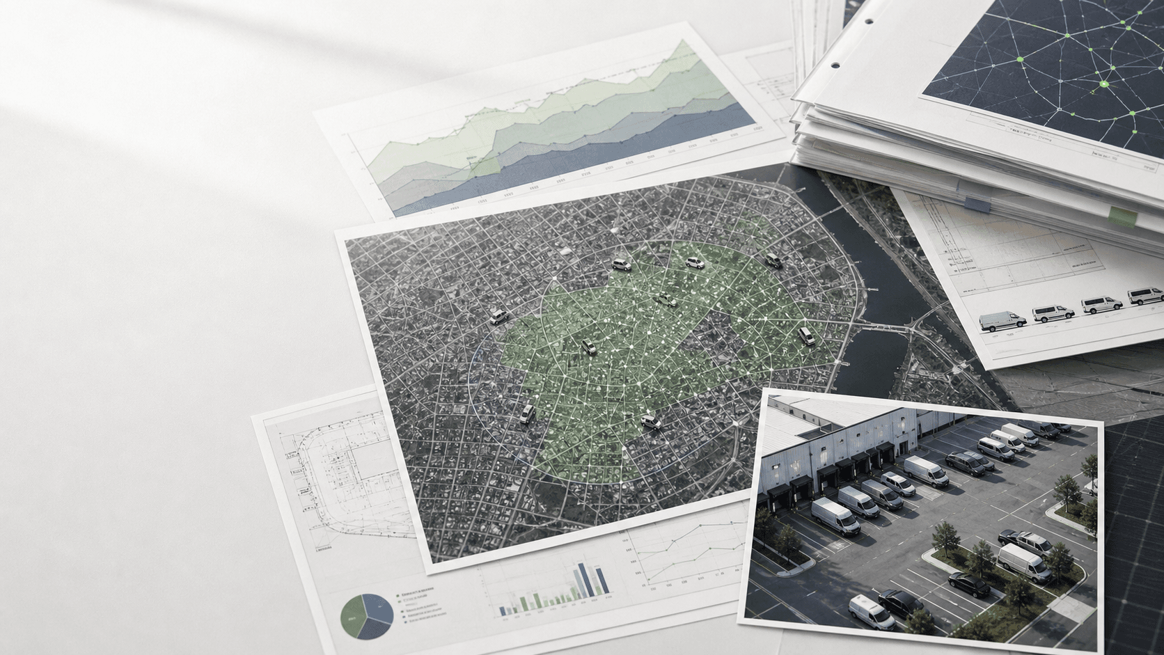 Radar Autonomy depot maps, site photography, and underwriting analysis